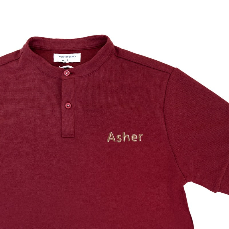 Polo Series - Men’s Polo Shirt in Red by Le Petit Society — image 3