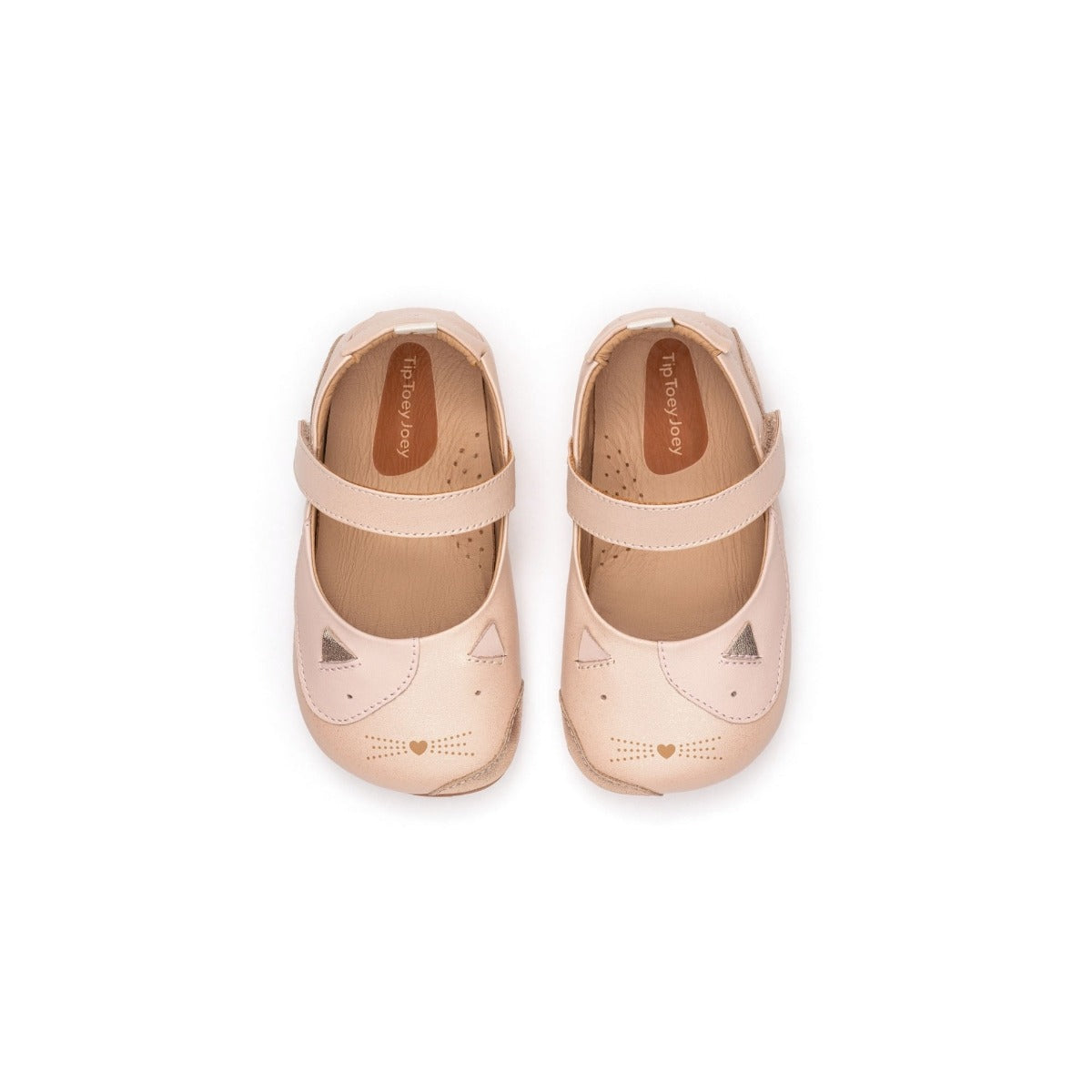 Kitten Mary Janes in Candy Cream / Cotton Candy / Metalic Salmon by Tip Toey Joey