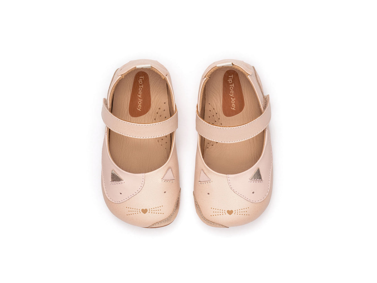 Kitten Mary Janes in Candy Cream / Cotton Candy / Metalic Salmon by Tip Toey Joey — image 9