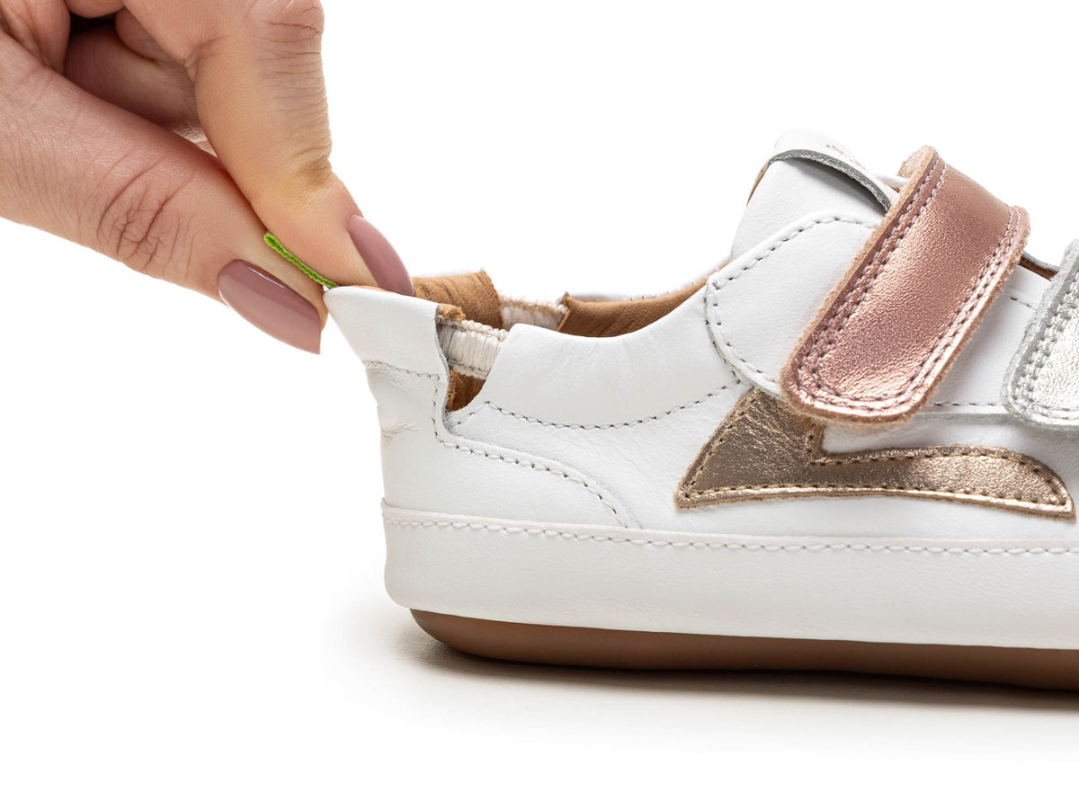 Landy Sneakers in White / Sterling Silver / Rose Gold by Tip Toey Joey — image 5