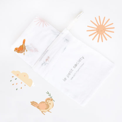Baby Organic Swaddle in Springtime by Le Petit Society — image 3