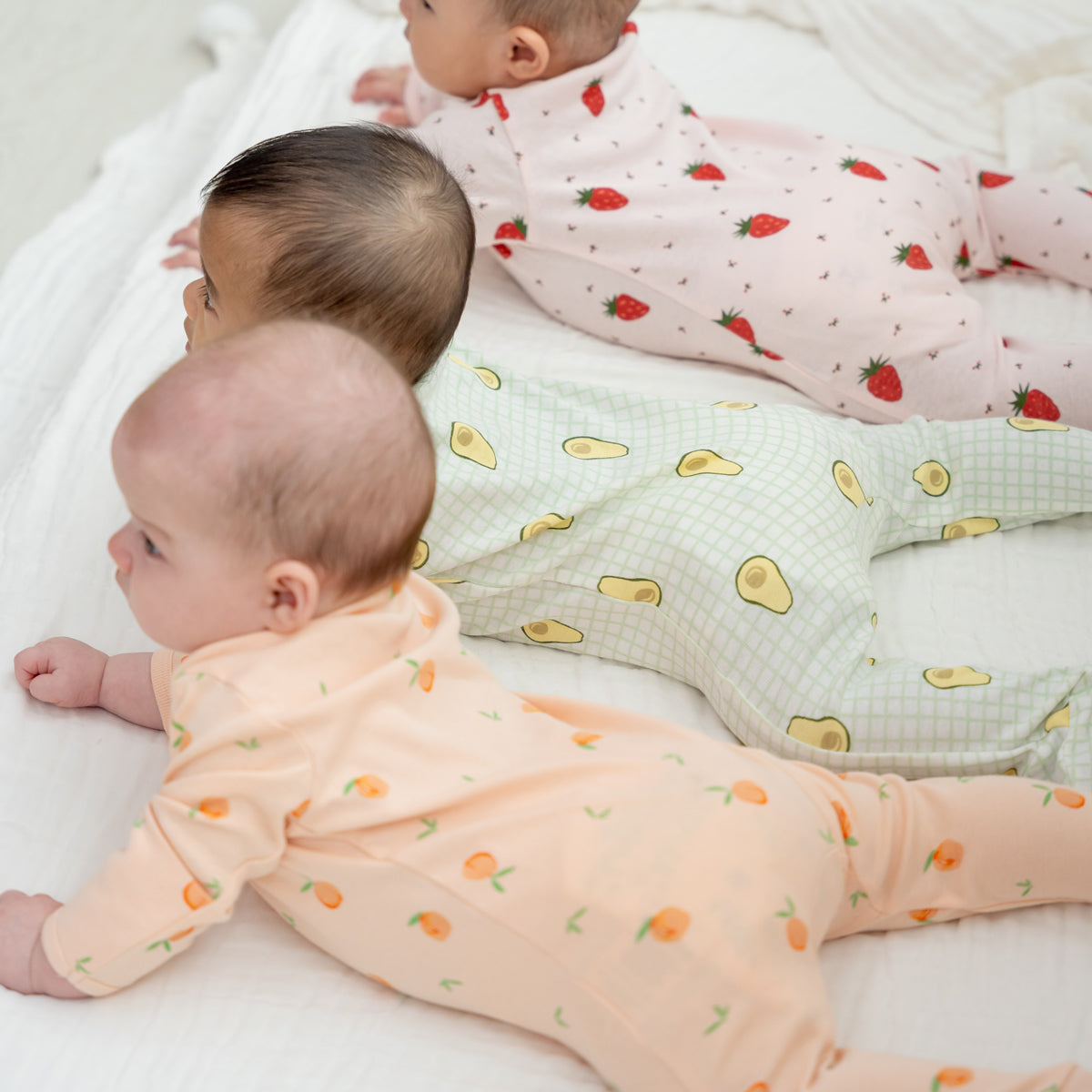 Baby Organic Zip Sleepsuit in Avocado Print (Personalisable) by Le Petit Society — image 9