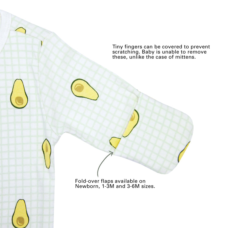 Baby Organic Zip Sleepsuit in Avocado Print (Personalisable) by Le Petit Society — image 8