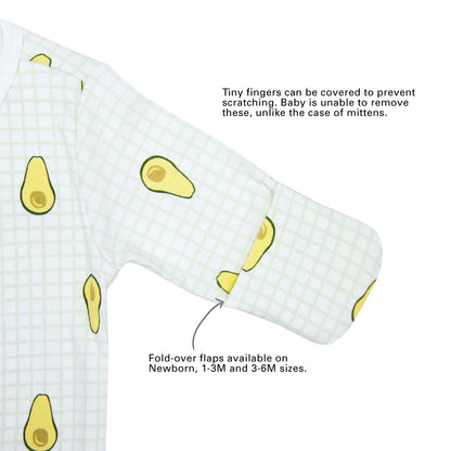 Baby Organic Zip Sleepsuit in Avocado Print (Personalisable) by Le Petit Society — image 8