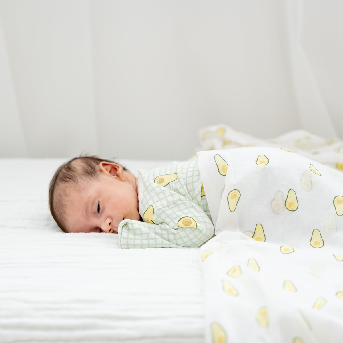 Baby Organic Swaddle in Avocado by Le Petit Society — image 8