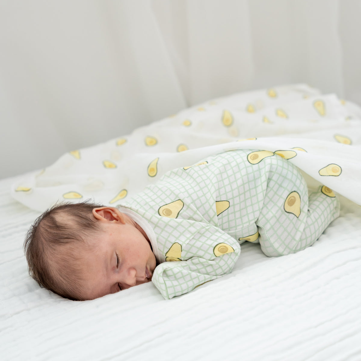 Baby Organic Swaddle in Avocado by Le Petit Society — image 9