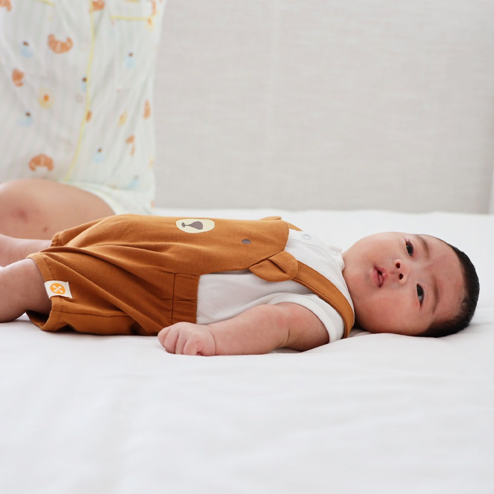 Baby Animal Romper in Bear by Le Petit Society — image 3