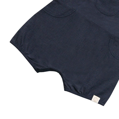 Papa & Mini - Baby Boy Overalls in Navy (Personalisable) by Le Petit Society — image 3