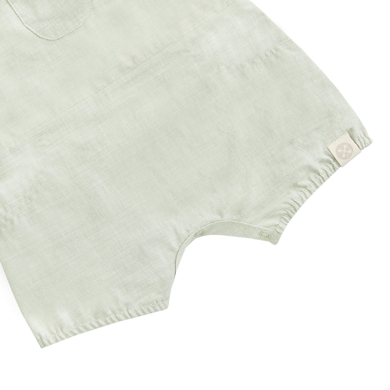 Papa & Mini - Baby Boy Overalls in Sage by Le Petit Society — image 4