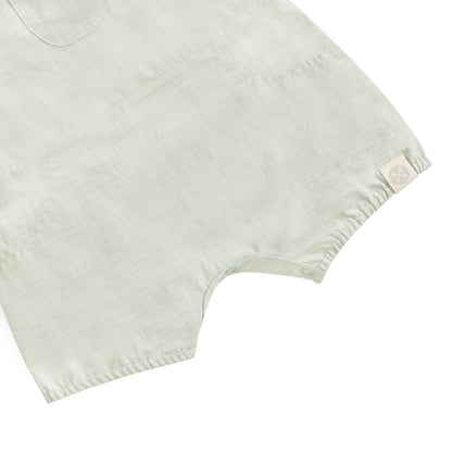 Papa & Mini - Baby Boy Overalls in Sage by Le Petit Society — image 4