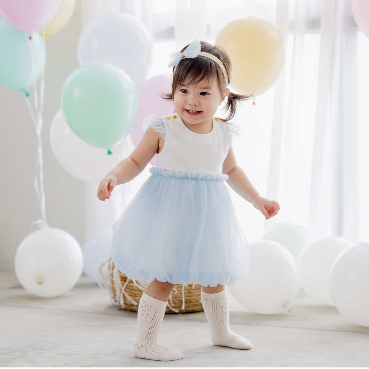 Bow Headband in Blue by Le Petit Society — image 3