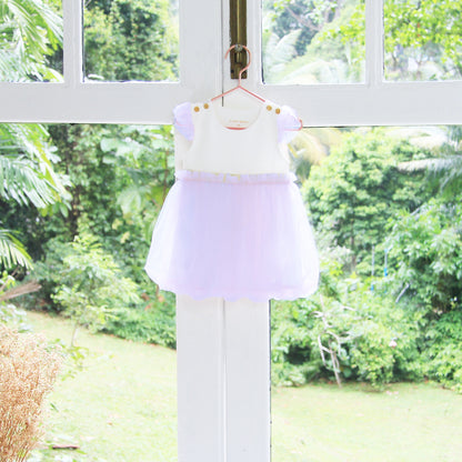 Flower Girl Series - Baby Bubble Dress in Lilac by Le Petit Society
