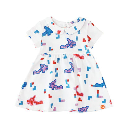 A Singapore Series - Baby Girl Dress in Dragon Playground Print by Le Petit Society — image 5