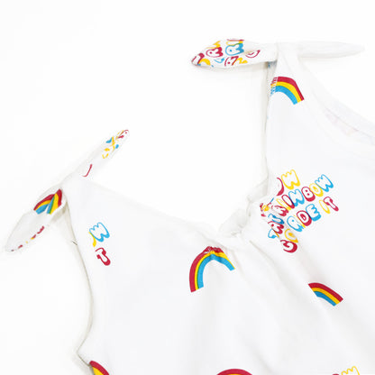 Made For Play in Baby Girl Rainbow Bubble Romper by Le Petit Society — image 2