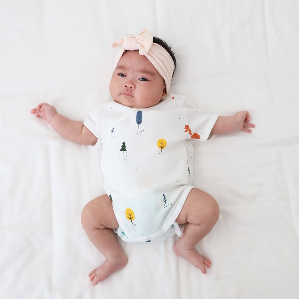 Baby Organic Kimono Romper in Bear Print by Le Petit Society — image 4