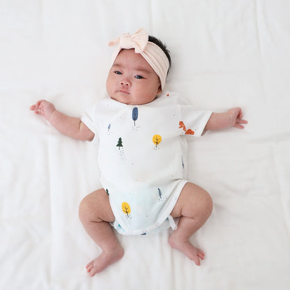 Baby Organic Kimono Romper in Bear Print by Le Petit Society — image 4