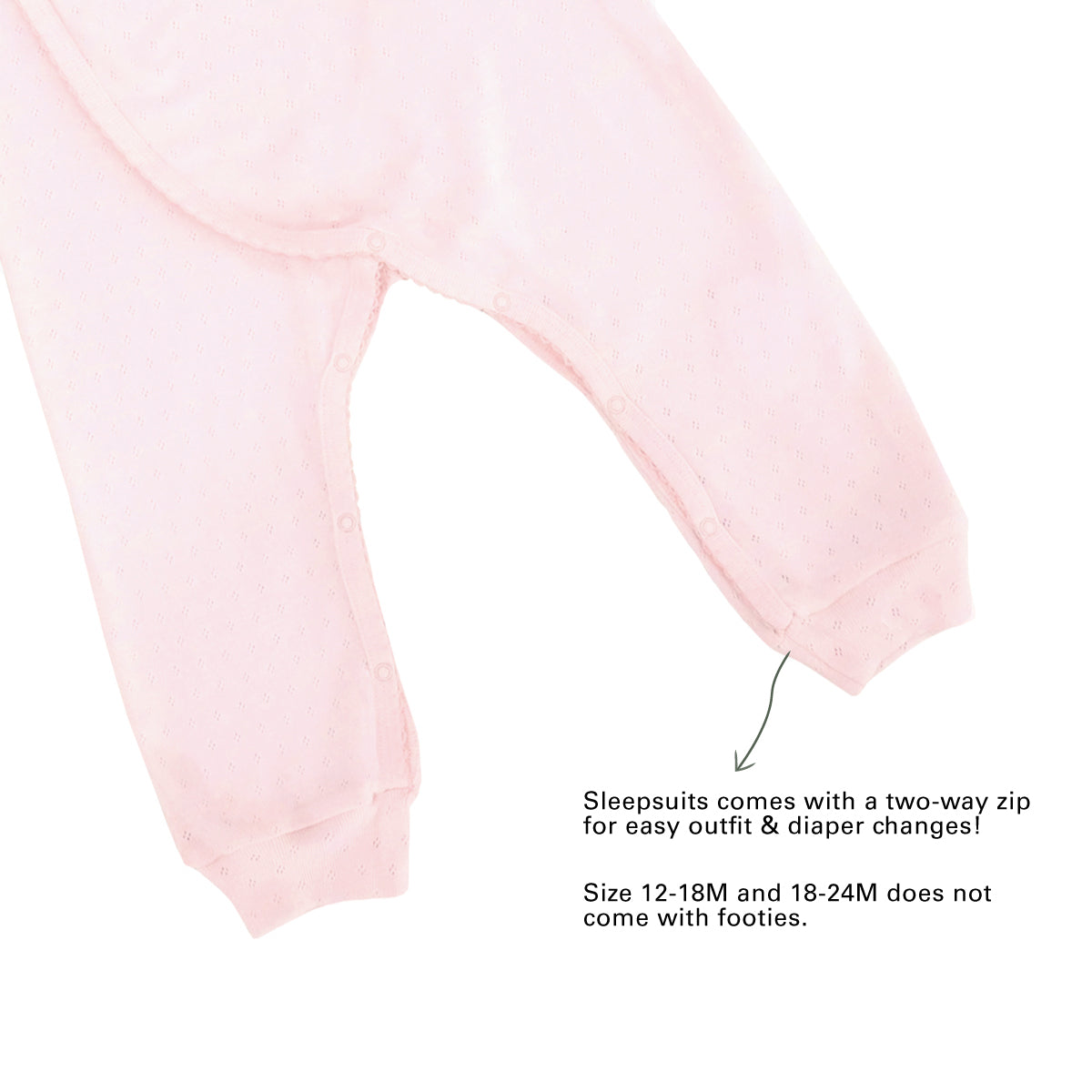 Organic Baby Long Sleeve Kimono Sleepsuit in Pink by Le Petit Society — image 7