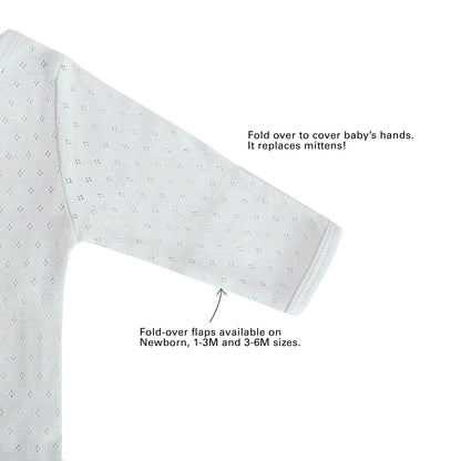 Organic Baby Long Sleeve Kimono Sleepsuit in Grey by Le Petit Society — image 6