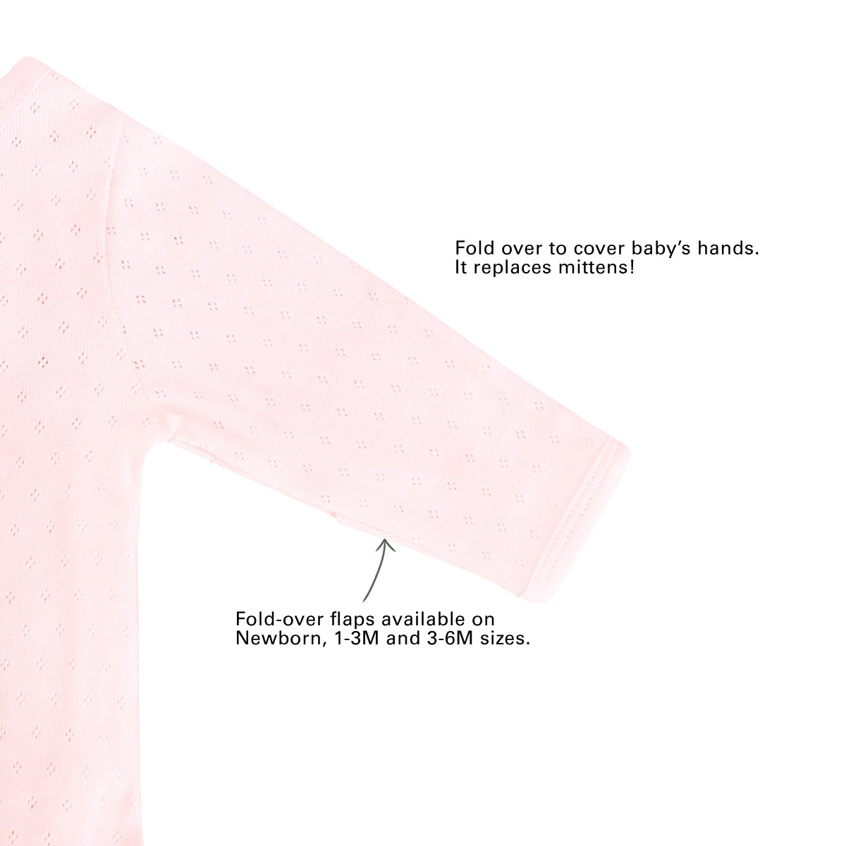 Organic Baby Long Sleeve Kimono Sleepsuit in Pink by Le Petit Society — image 4