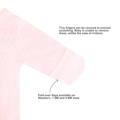 Baby Organic Long Sleeve Kimono Romper in Pink by Le Petit Society — image 5