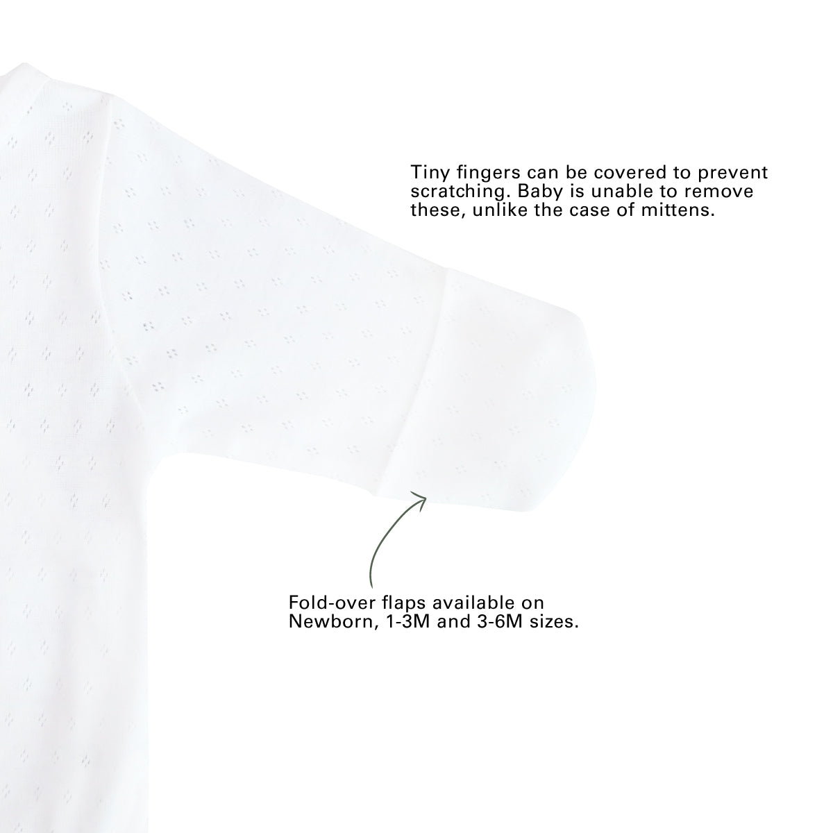 Baby Organic Long Sleeve Kimono Romper in White by Le Petit Society — image 5