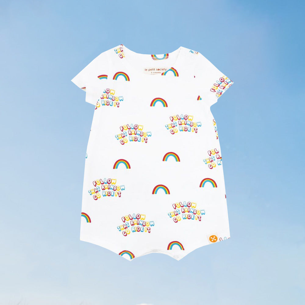 Made For Play in Baby Rainbow Romper by Le Petit Society — image 8