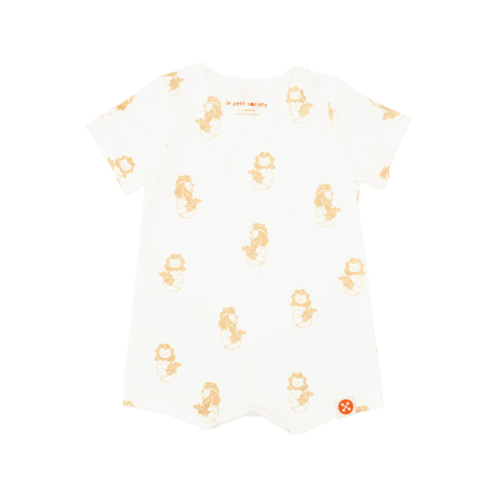 A Singapore Series - Baby Romper in Merlion Print by Le Petit Society — image 3