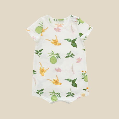 Heritage Series - Baby Romper in Tropical Durian Print by Le Petit Society