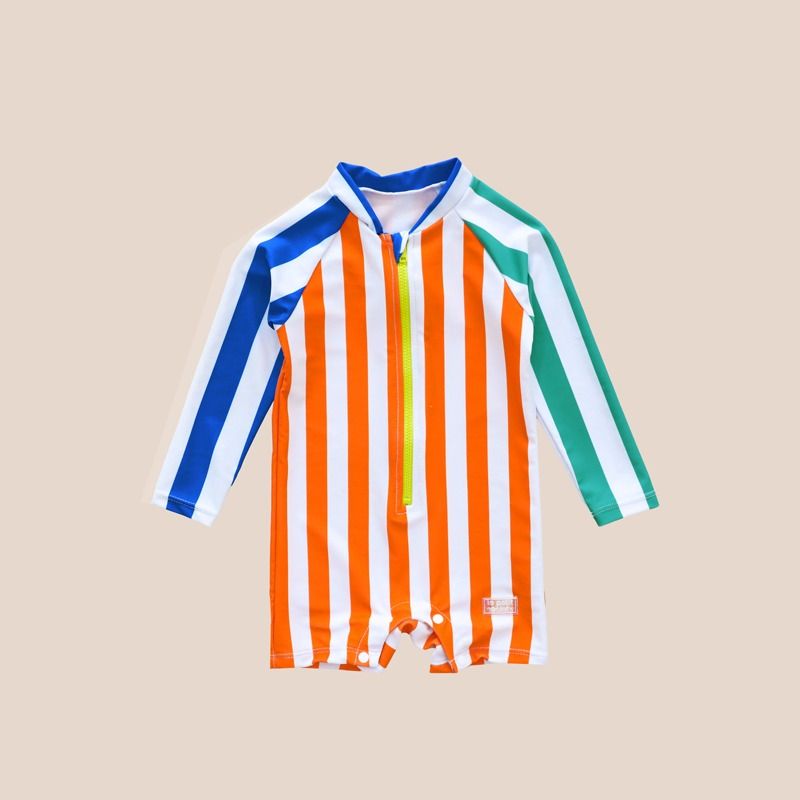 Baby Swimsuit in Rainbow Stripes by Le Petit Society — image 7