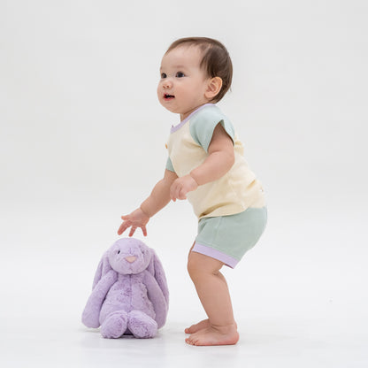 Baby Boxers in Sage Waffle Jersey by Le Petit Society — image 5