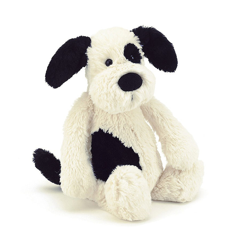 Bashful Black & Cream Puppy by Jellycat