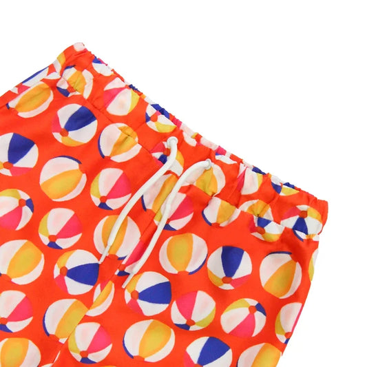 Resort Series - Boys Beach Shorts in Beach Ball Print by Le Petit Society — image 2