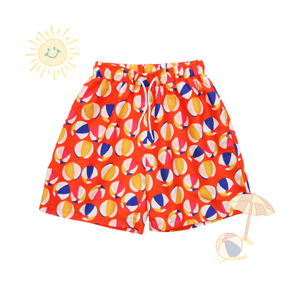 Resort Series - Men's Beach Shorts in Beach Ball Print by Le Petit Society — image 4