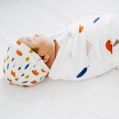 Baby Organic Swaddle in Bear by Le Petit Society — image 2