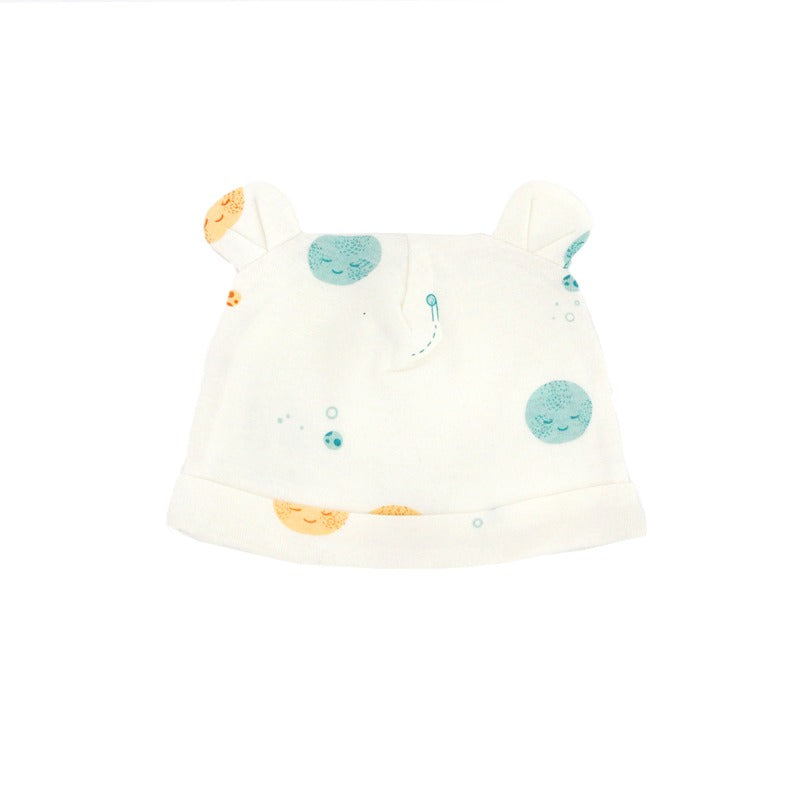 Baby Organic Bear Hat in Planets Print by Le Petit Society — image 6