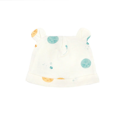 Baby Organic Bear Hat in Planets Print by Le Petit Society — image 6