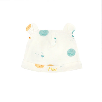 Baby Organic Bear Hat in Planets Print by Le Petit Society — image 4