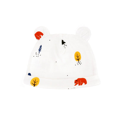 Baby Organic Bear Hat in Bear Print by Le Petit Society