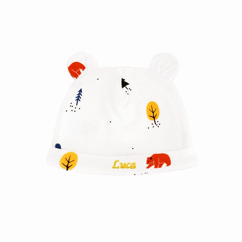 Baby Organic Bear Hat in Bear Print by Le Petit Society — image 3