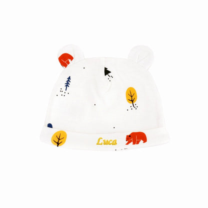 Baby Organic Bear Hat in Bear Print by Le Petit Society — image 3