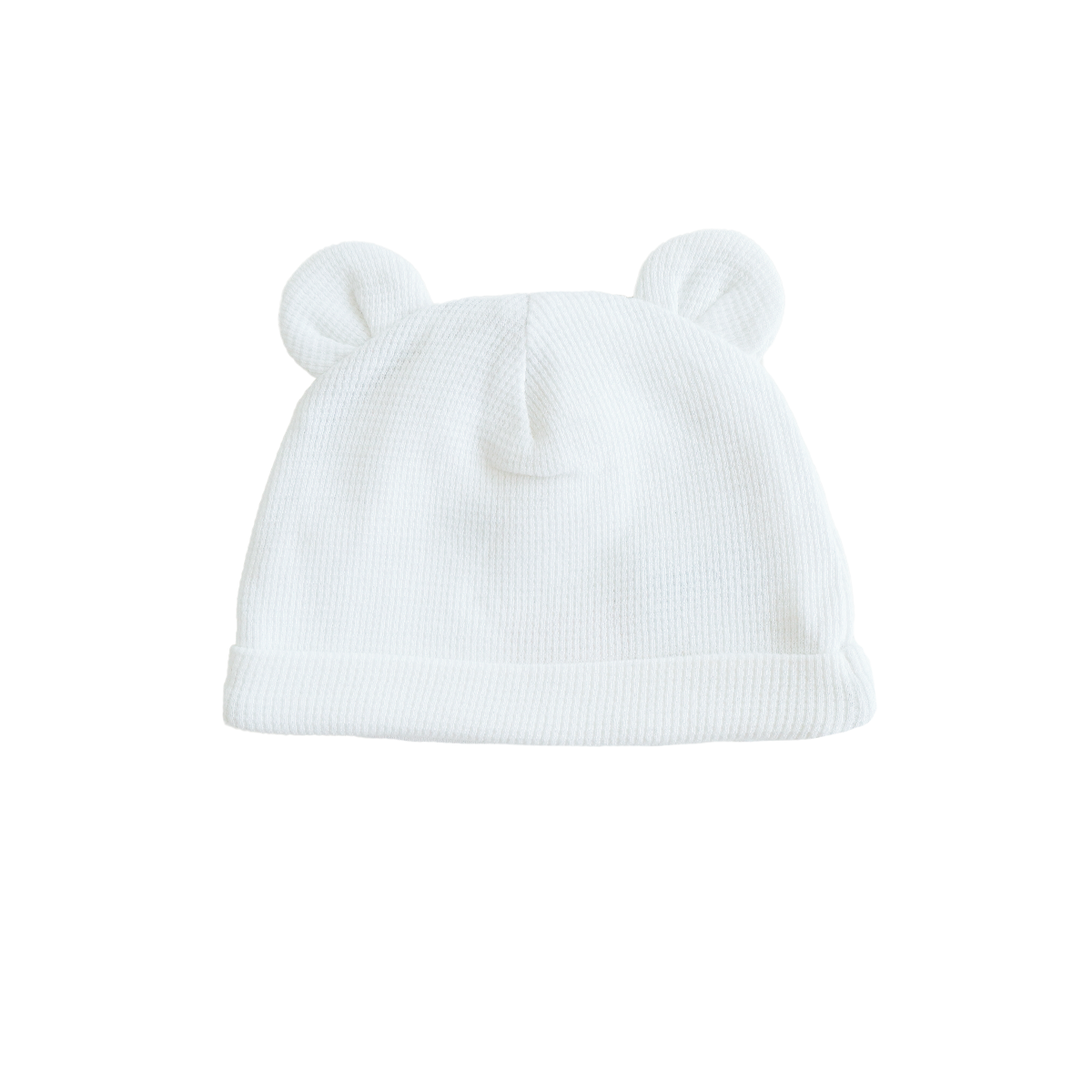 Baby Organic Bear Hat in White by Le Petit Society — image 2