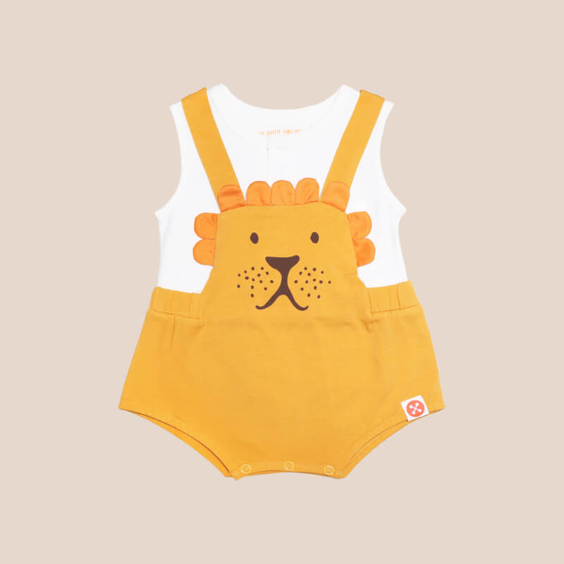 Baby Animal Romper in Lion by Le Petit Society — image 5