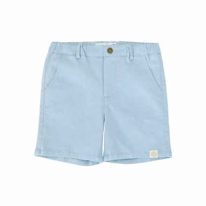 Bermuda Shorts with Adjustable Waistband in Dusty Blue by Le Petit Society — image 11