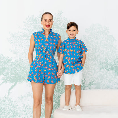 Bermuda Shorts with Adjustable Waistband in White by Le Petit Society — image 9