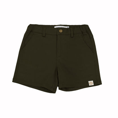 Bermuda Shorts with Adjustable Waistband in Olive by Le Petit Society — image 9