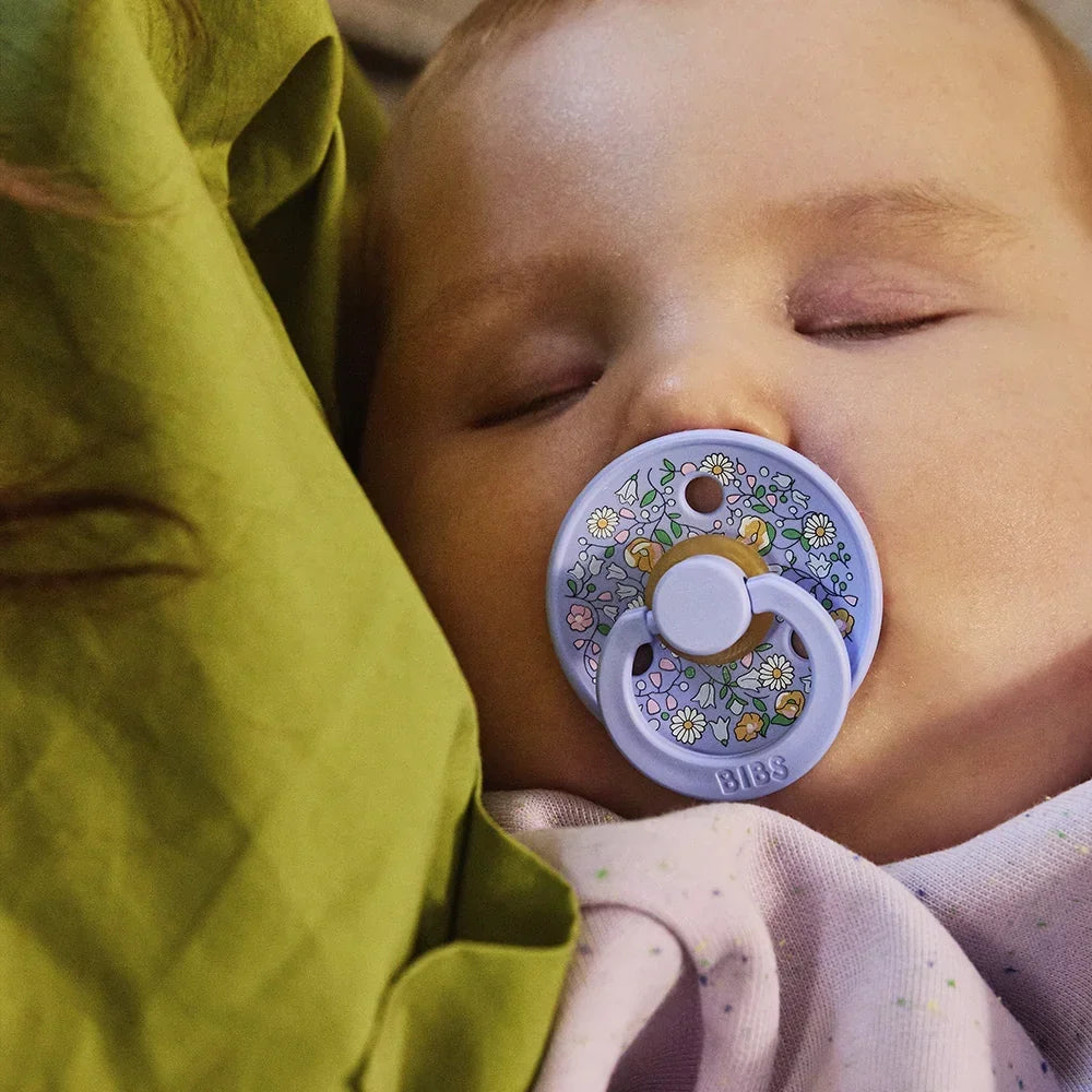 Colour Latex Pacifier Twin Pack in Chloe Meadow - Ivory Mix by BIBS x LIBERTY