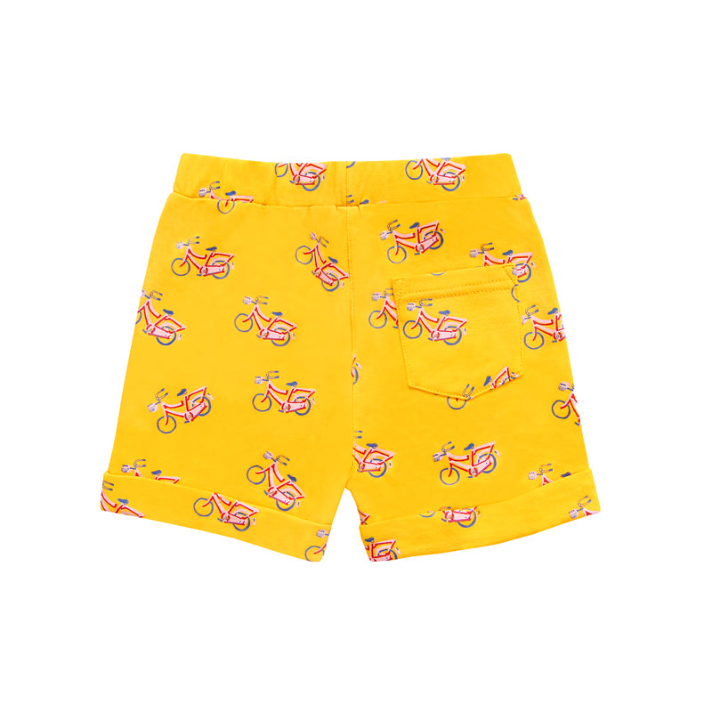 Made For Play - Kids Terry Shorts in Bike Print by Le Petit Society — image 8