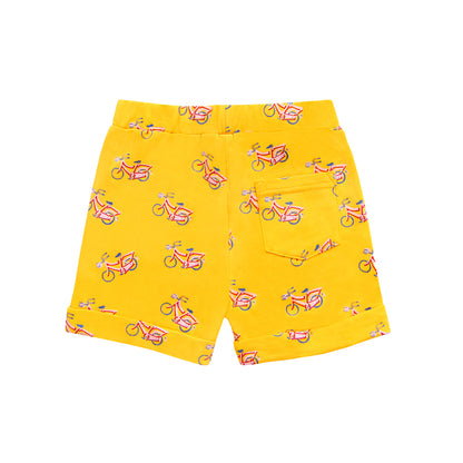 Made For Play - Kids Terry Shorts in Bike Print by Le Petit Society — image 8