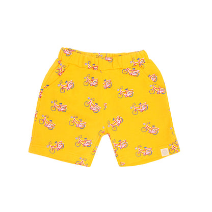 Made For Play - Kids Terry Shorts in Bike Print by Le Petit Society — image 7