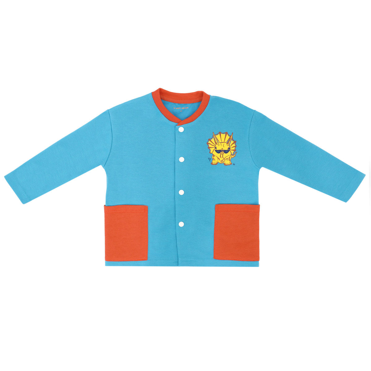 Made for Play - Biker Cardigan with Colourblock in Blue by Le Petit Society — image 2